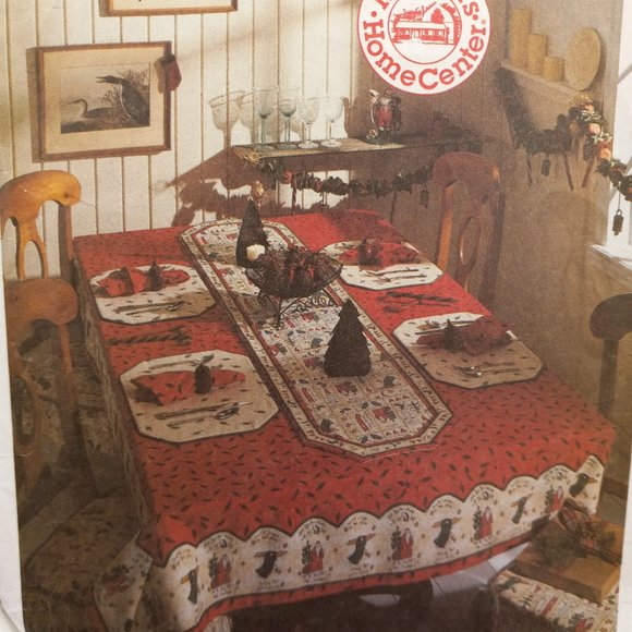 McCalls Home Decorating Dining Essentials 8438 Sewing Pattern Table Runner - Picture 2 of 6